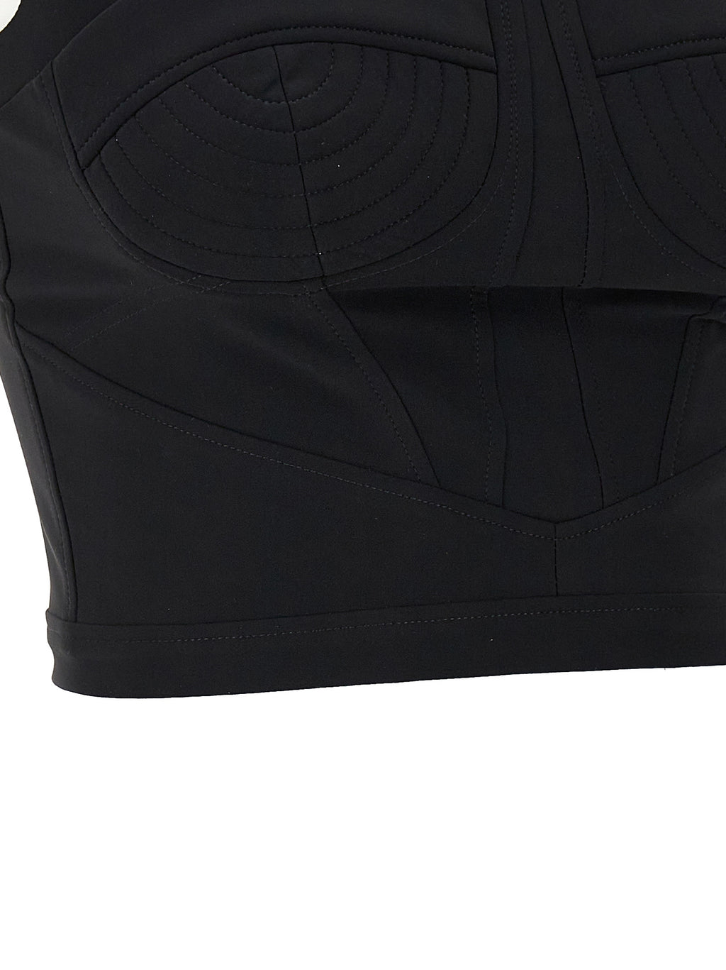 Black Polyamide Tank Tops