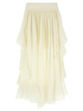 White Cotton Mini Skirt