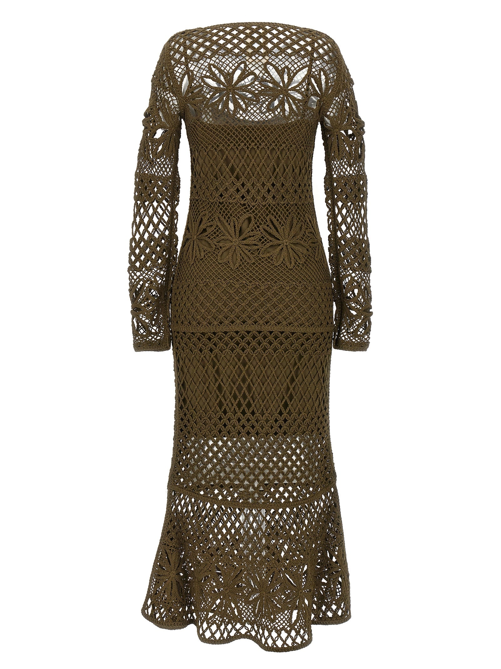 Bicolor Viscose Midi Dress