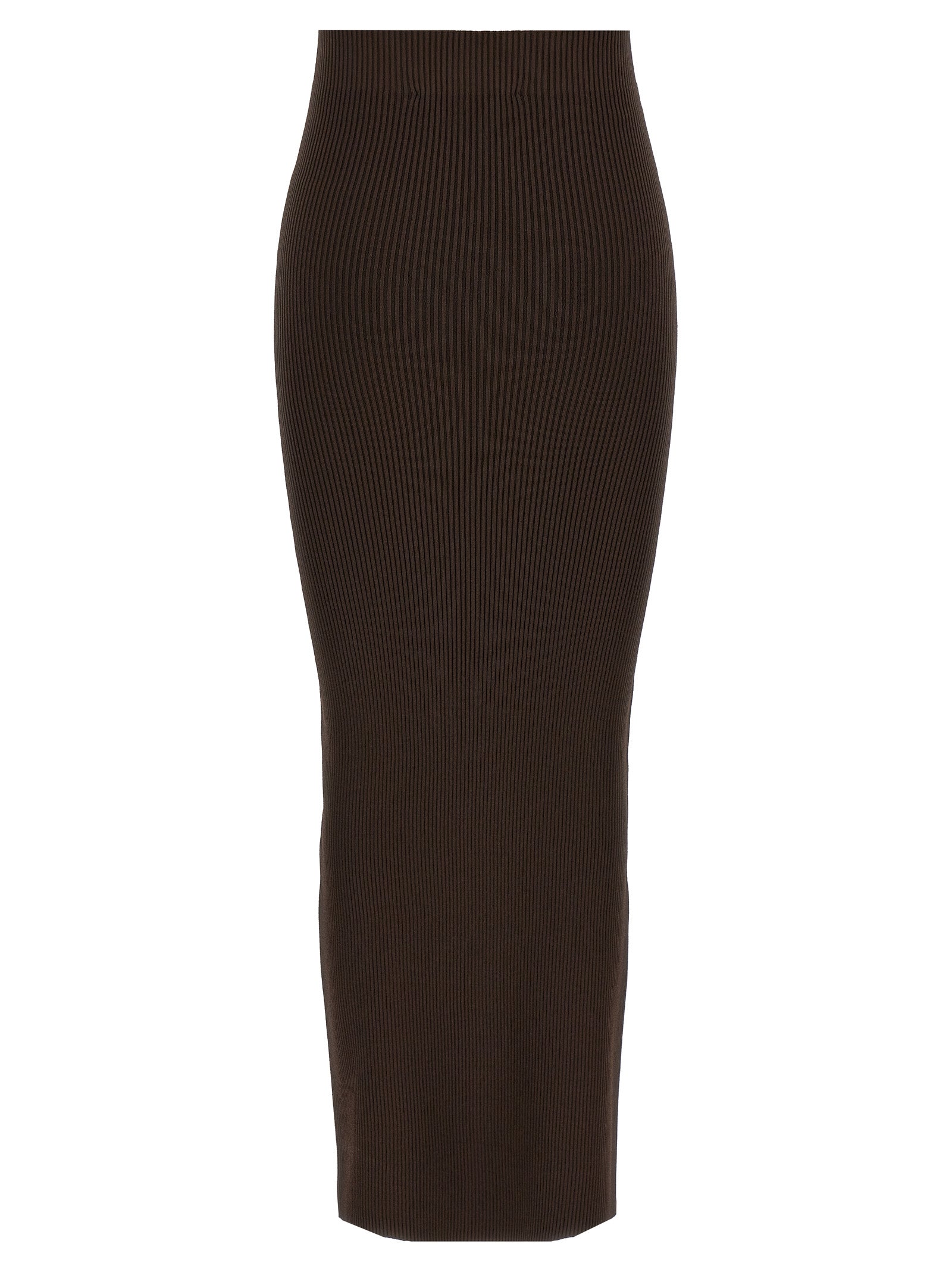Brown Viscose Mini Skirt