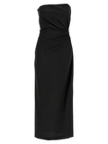 Black Virgin Wool Long Dress