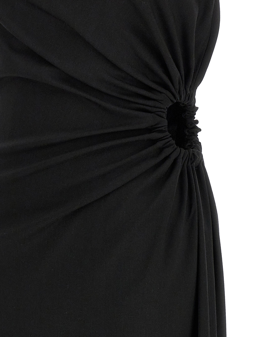 Black Virgin Wool Long Dress