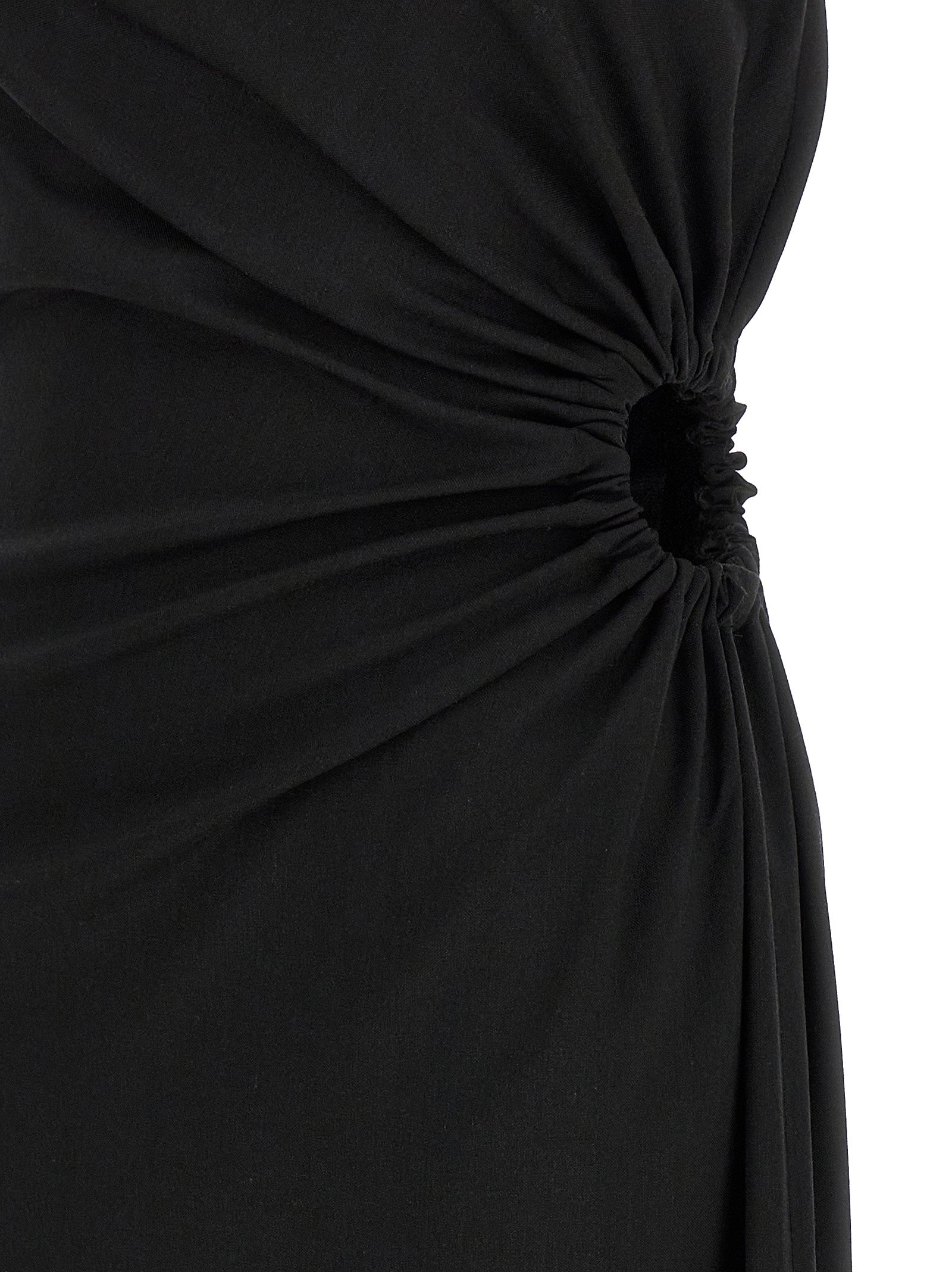 Black Virgin Wool Long Dress
