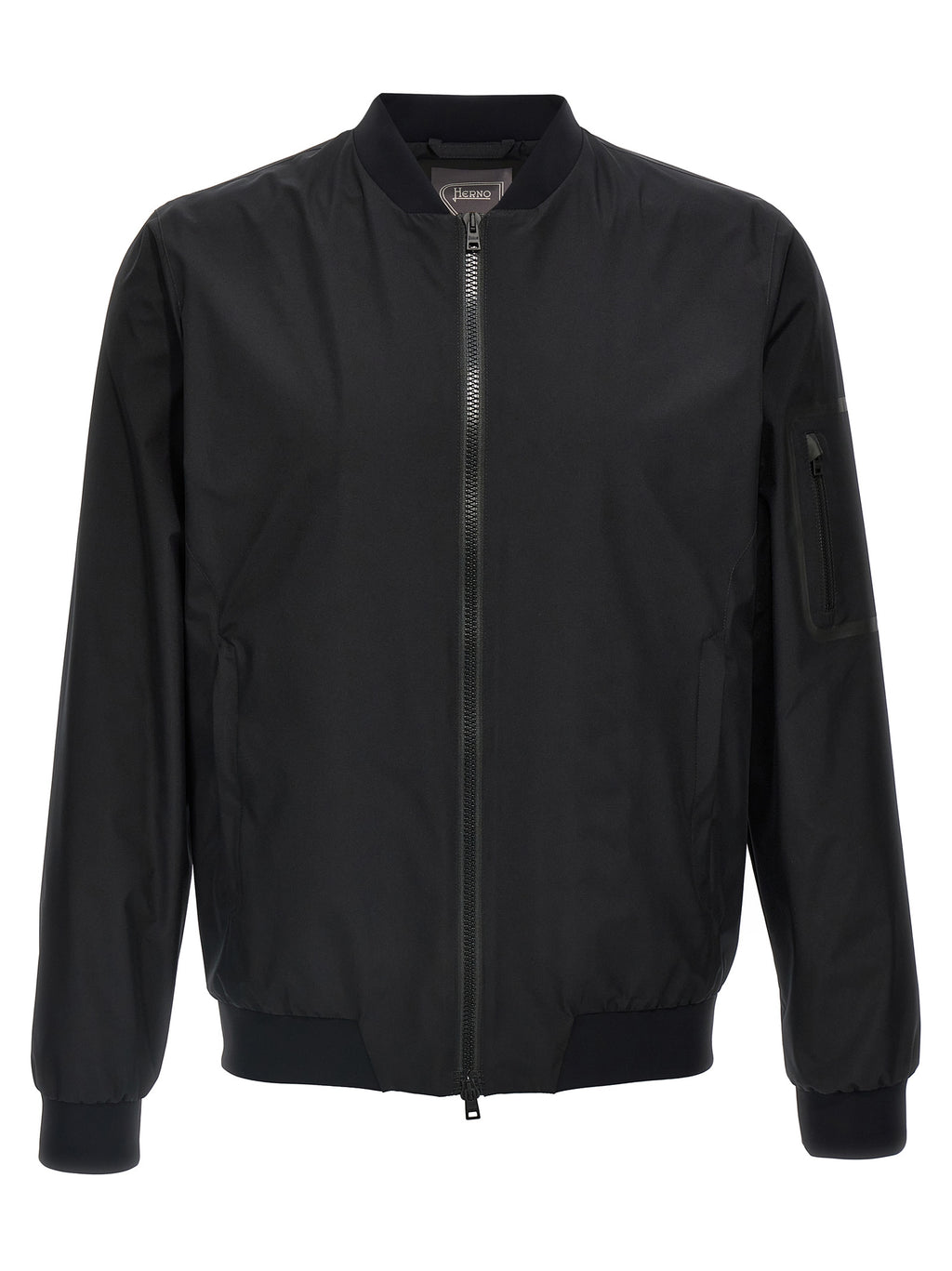 Black Polyester Bomber