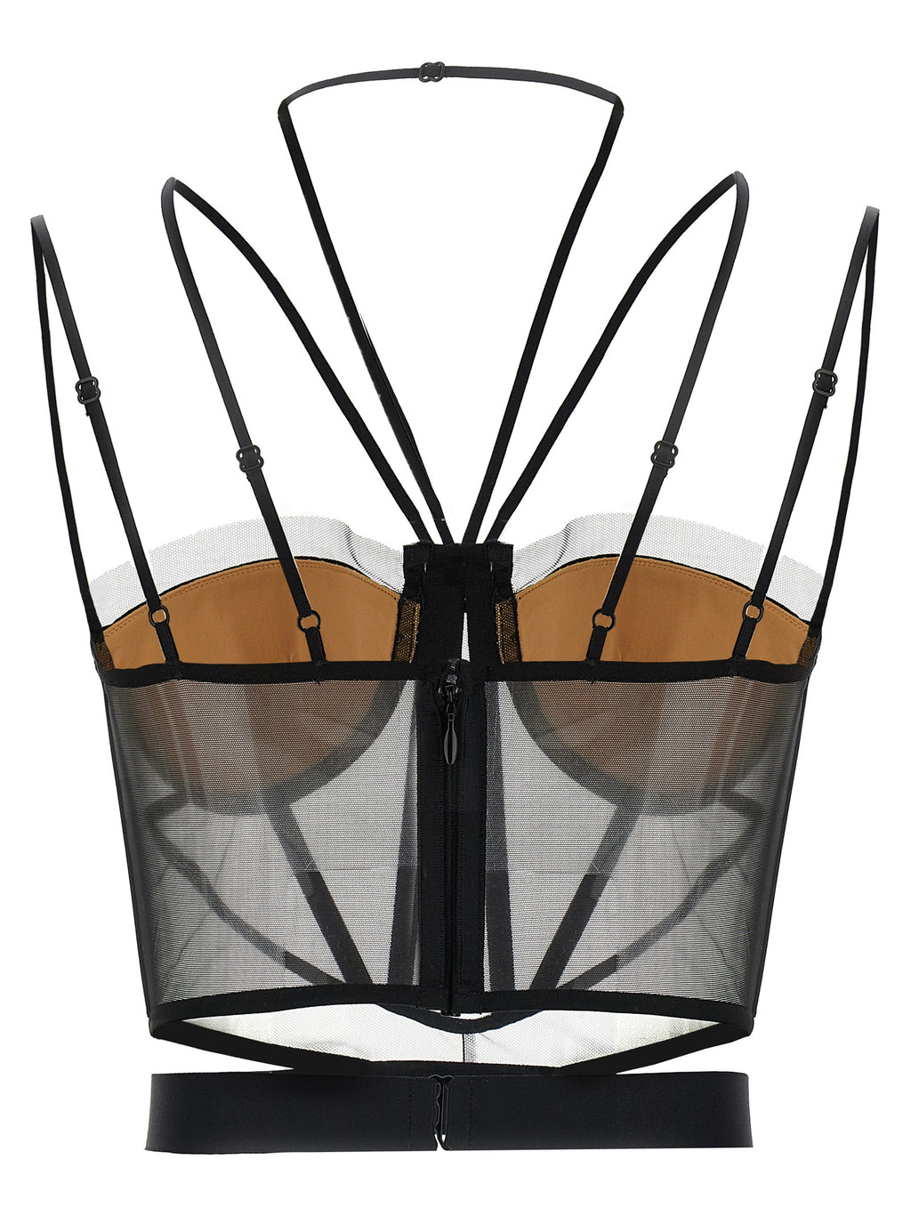 Black Polyamide Tank Tops