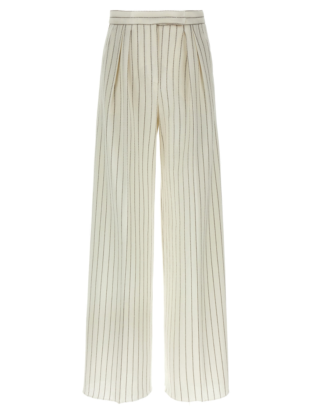 White Cotton Casual Pants