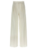 White Cotton Casual Pants