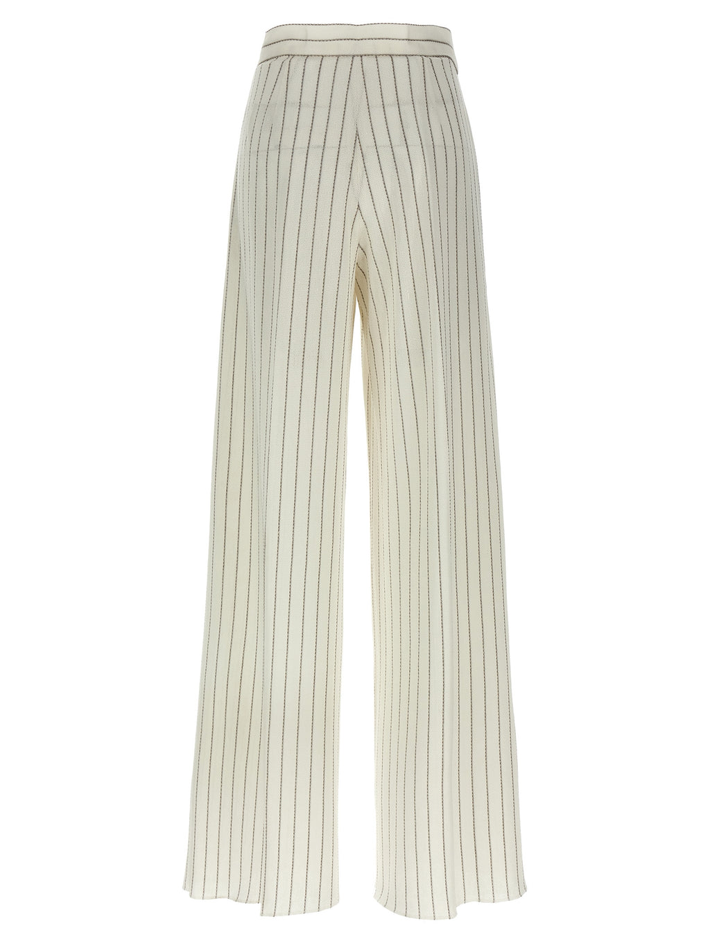 White Cotton Casual Pants