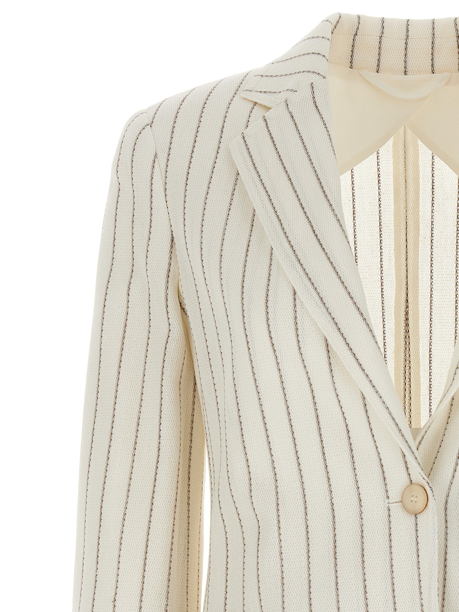 White Cotton Blazer