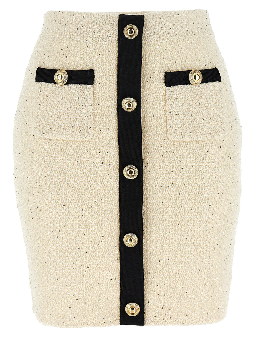 Bicolor Cotton Long Skirt