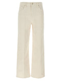 White Cotton High-Waisted Jean