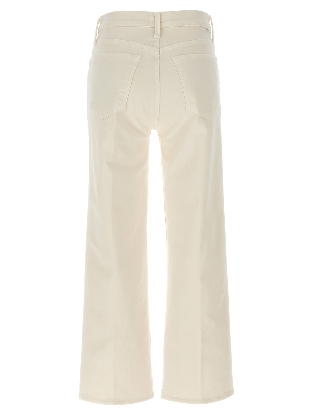 White Cotton High-Waisted Jean