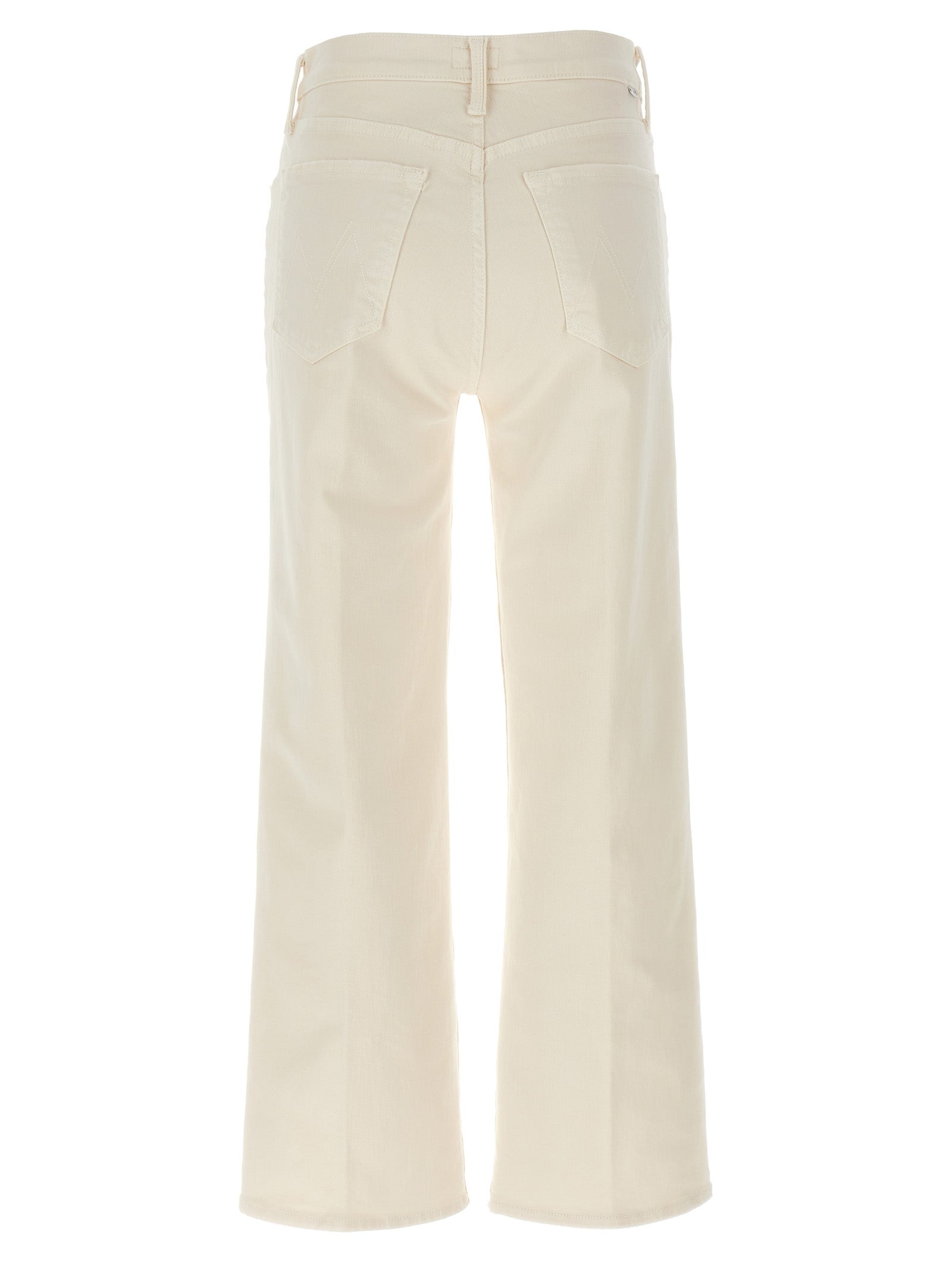 White Cotton High-Waisted Jean