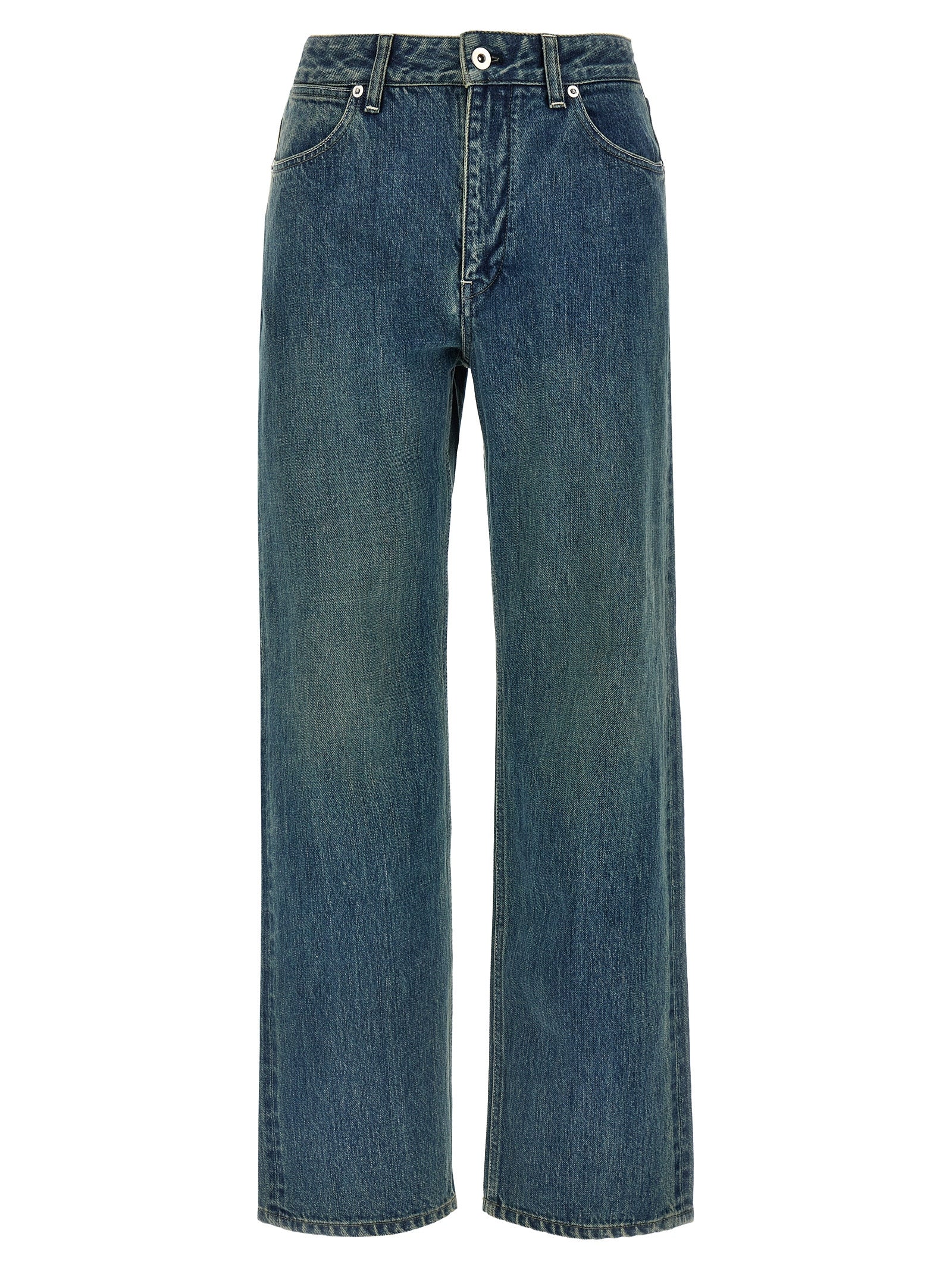 Blue Cotton Slim Fit Jeans