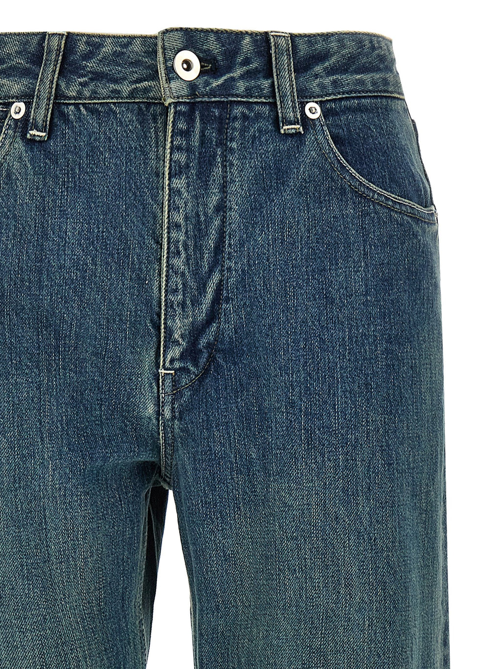 Blue Cotton Slim Fit Jeans