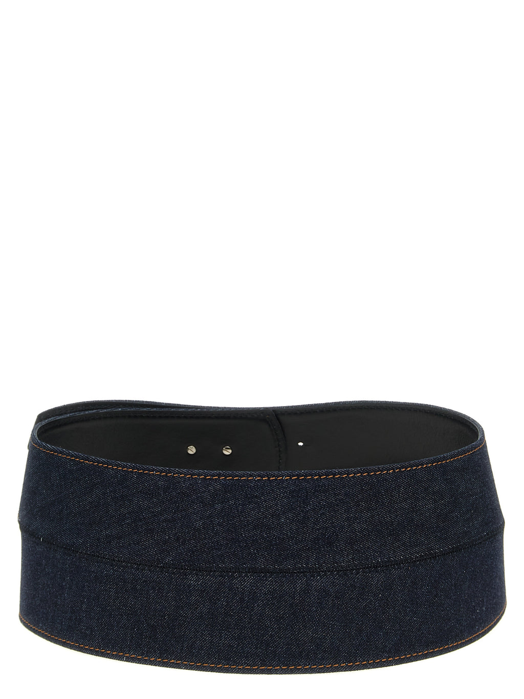 Blue Cotton High-Waist Belt