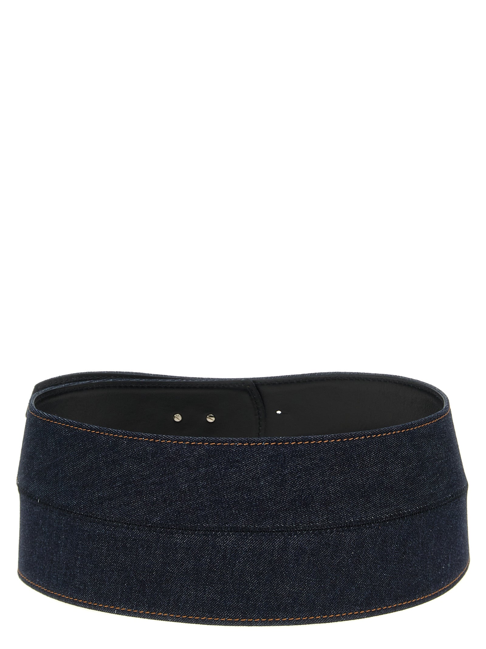 Blue Cotton High-Waist Belt