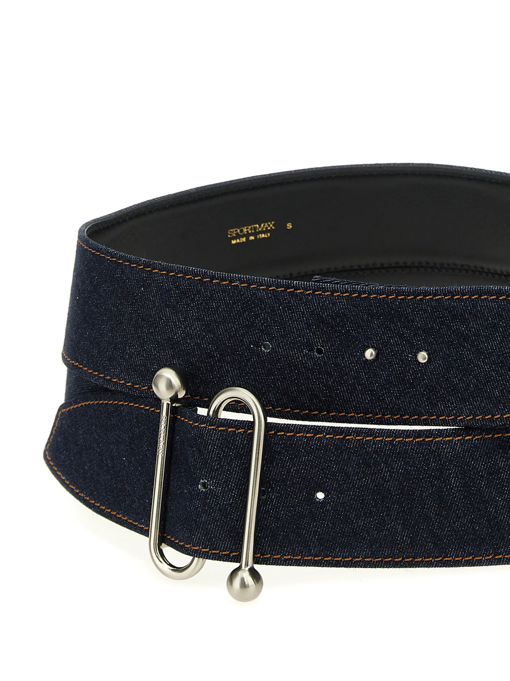 Blue Cotton High-Waist Belt