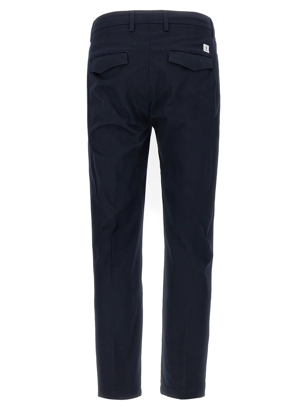 Blue Cotton Cropped Pants