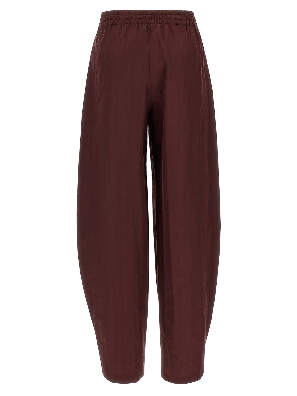 Bordeaux Polyester Casual Pants