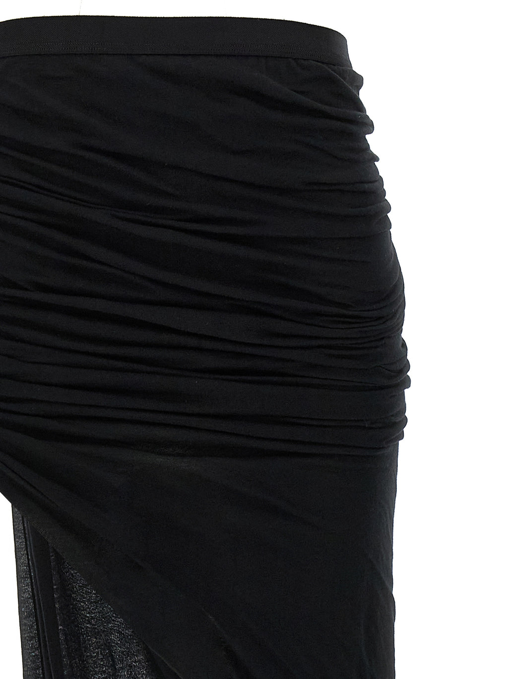 Black Cotton Mini Skirt