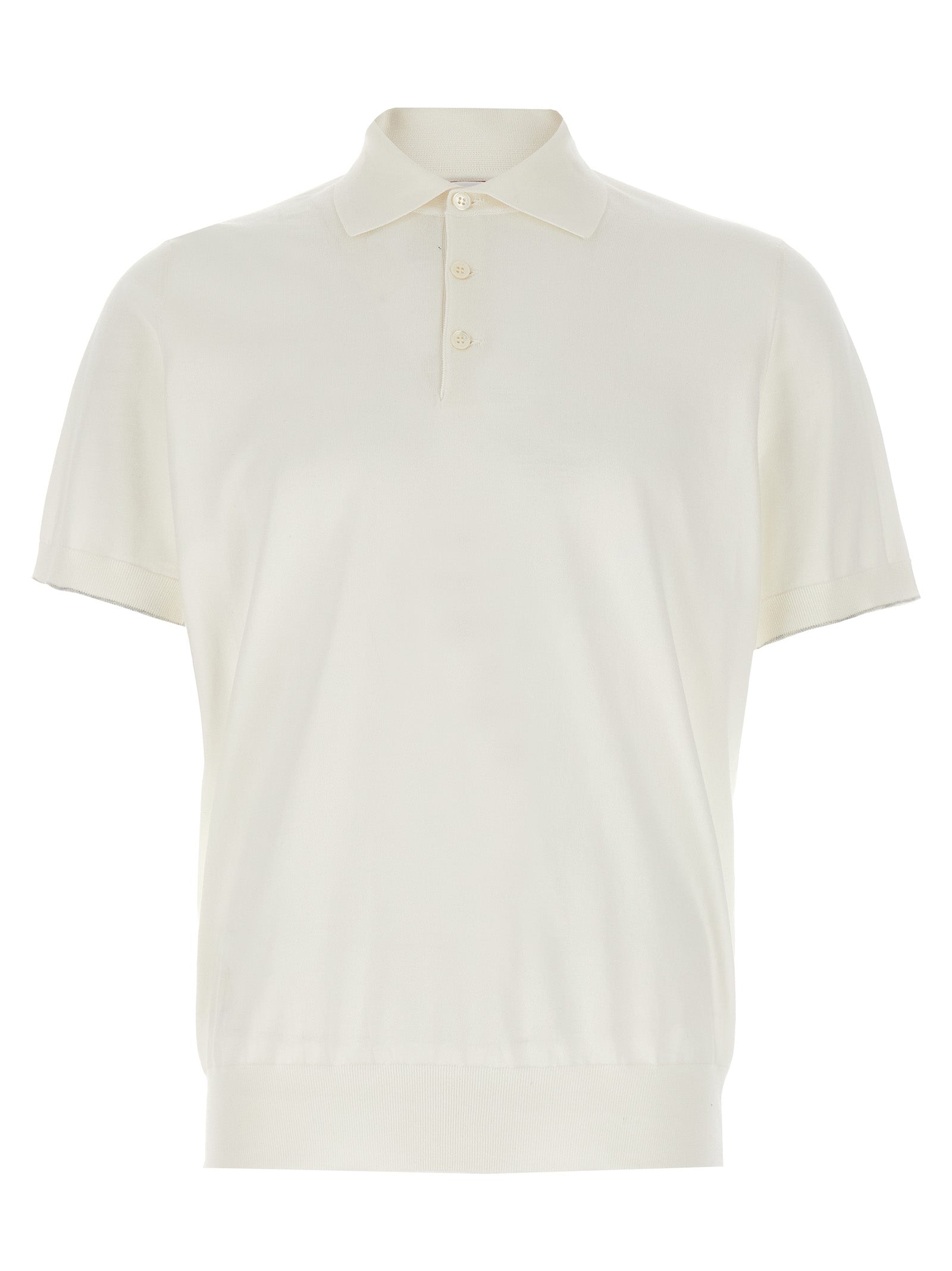White Cotton Polo Shirt