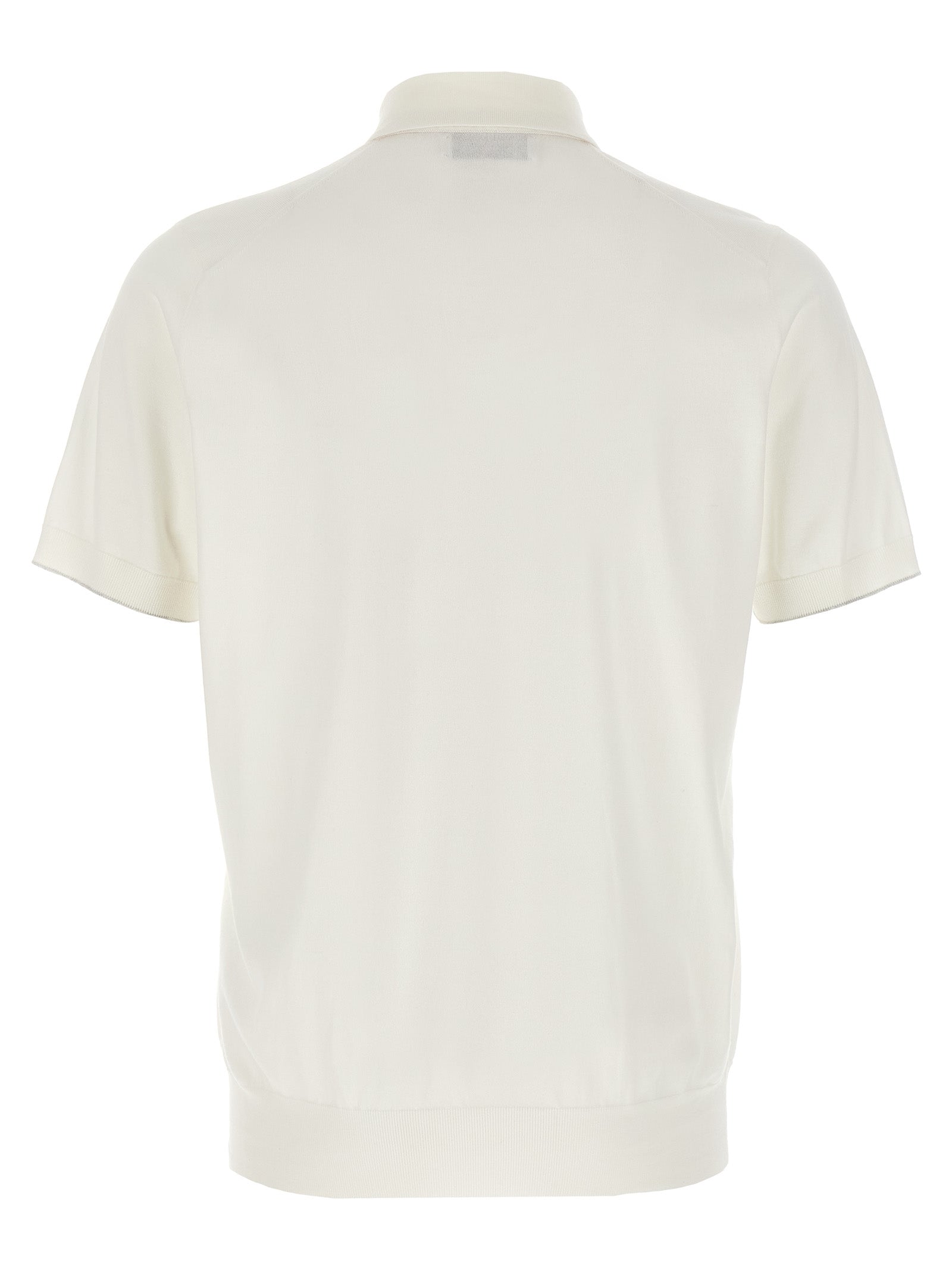 White Cotton Polo Shirt