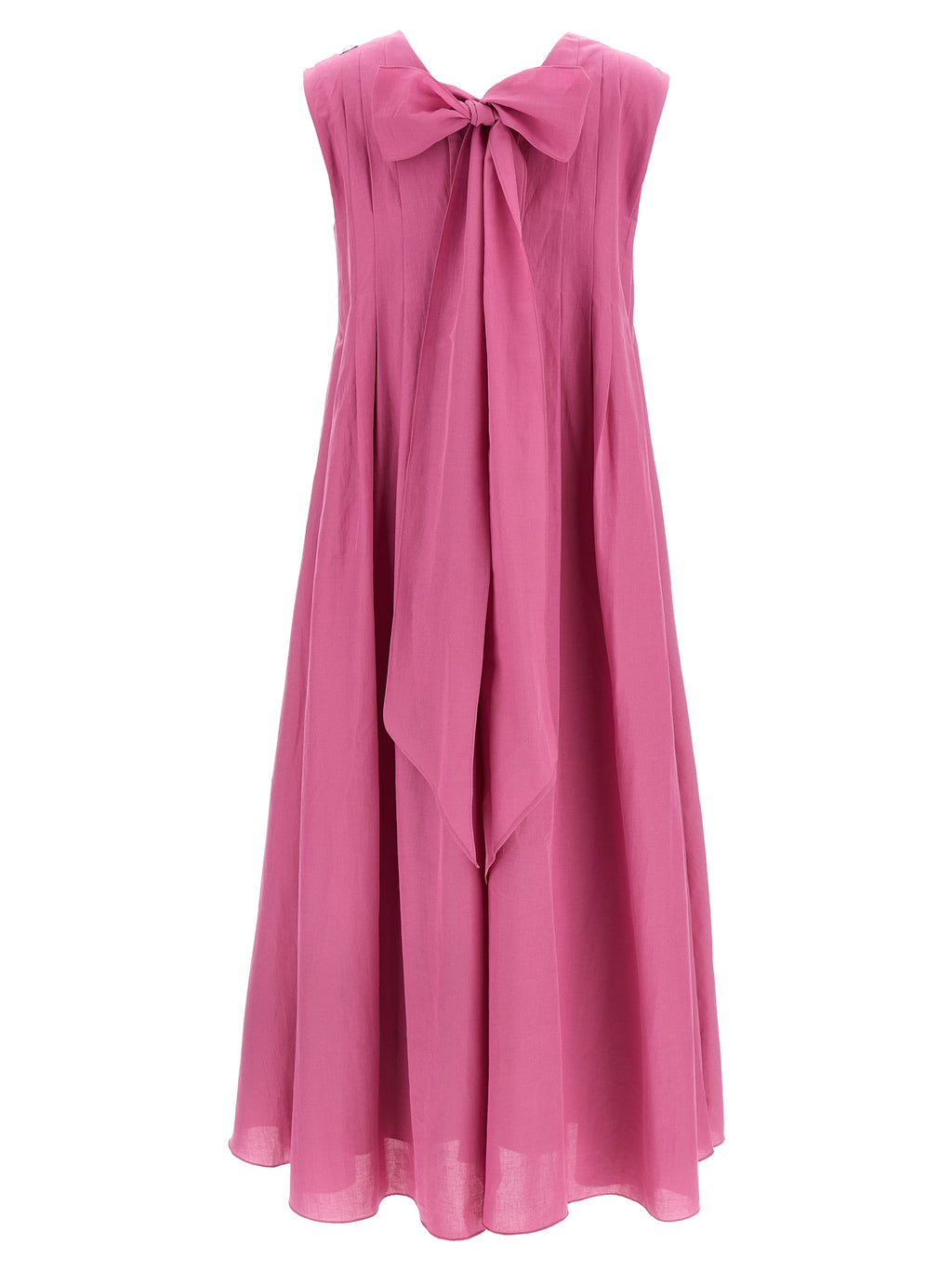 Multicolor Ramie Long Dress