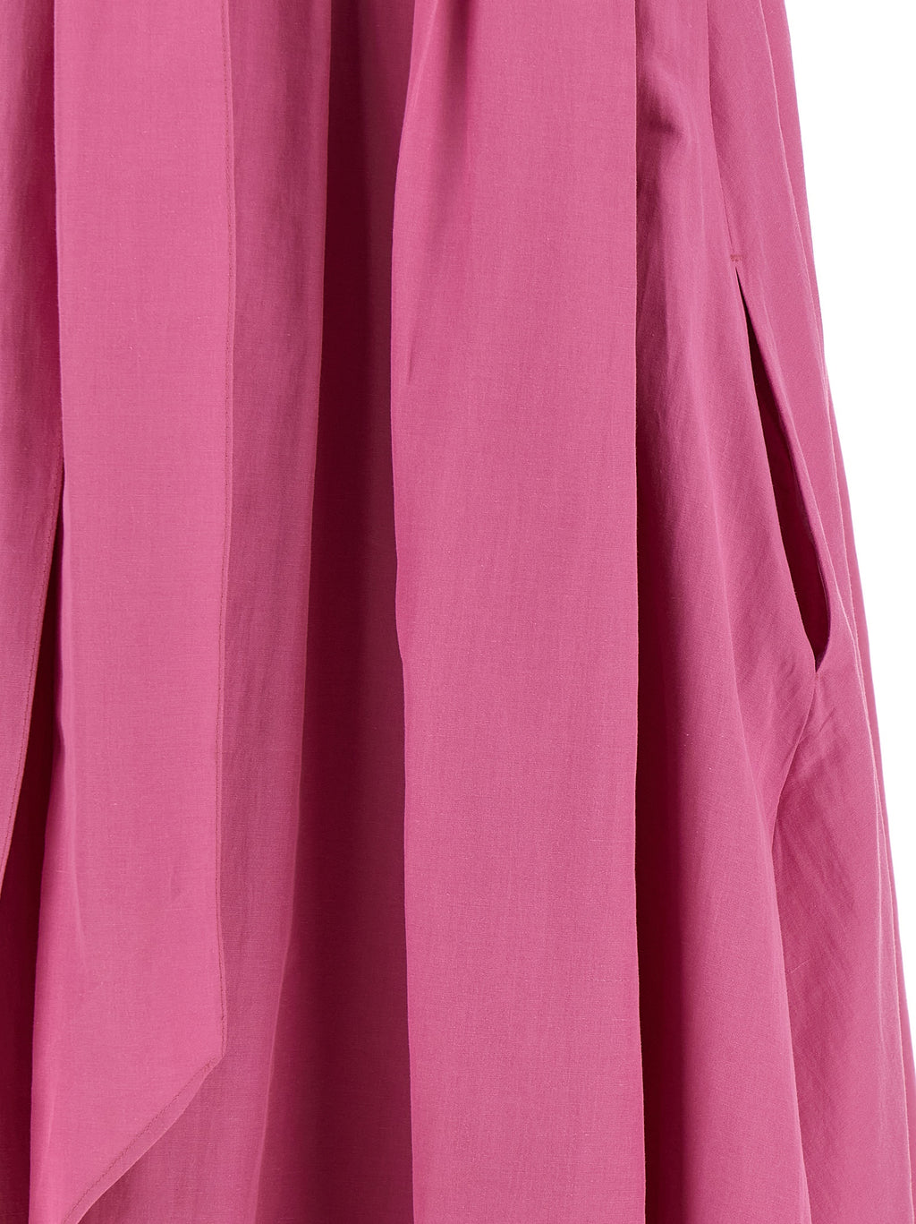 Multicolor Ramie Long Dress