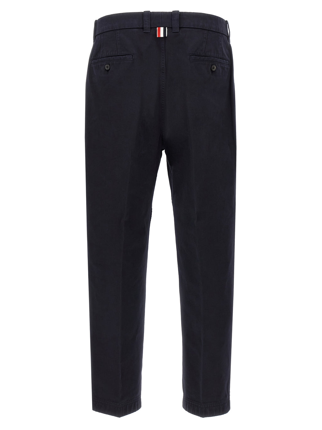 Blue Cotton Casual Pants