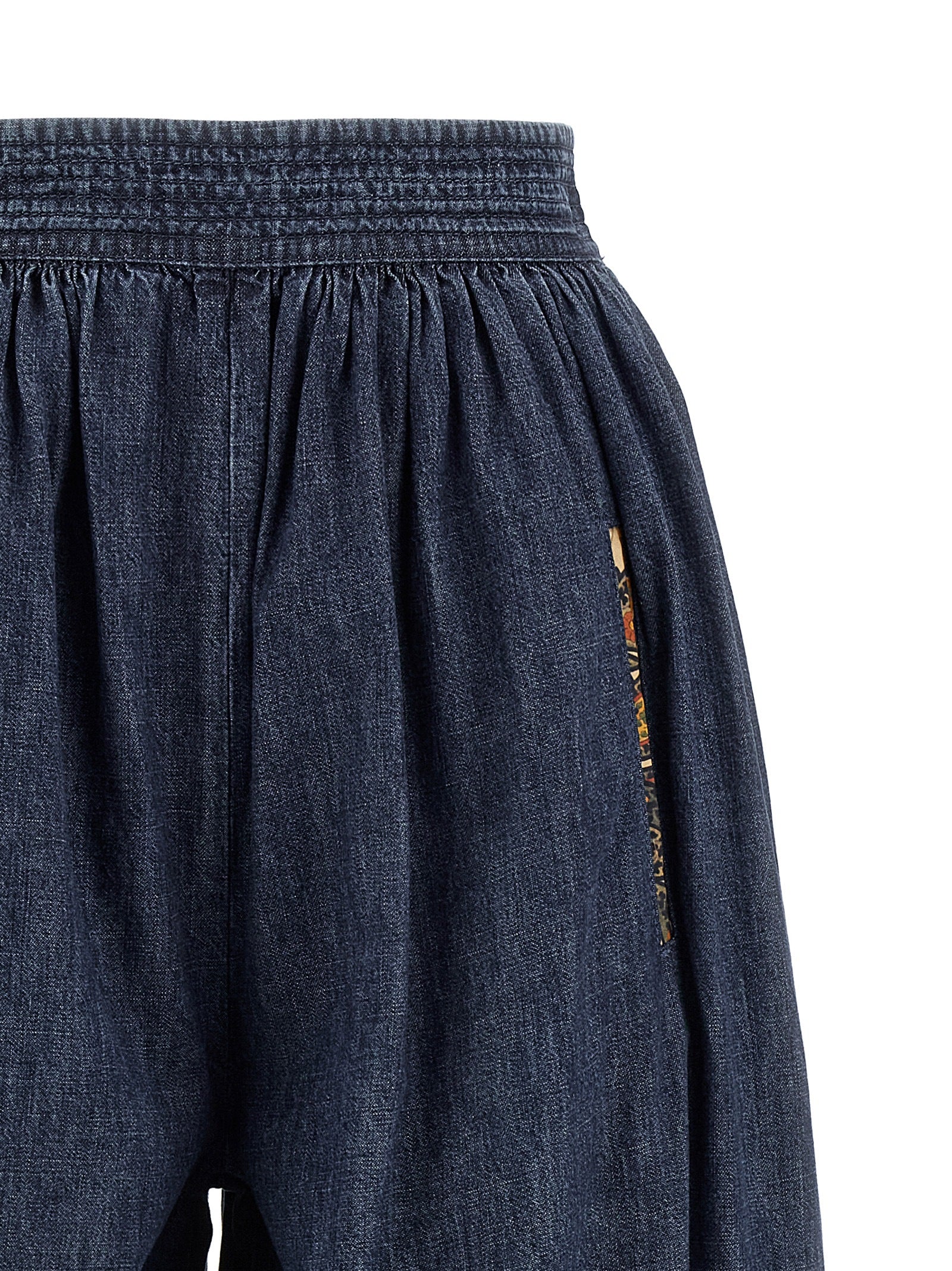 Blue Cotton Pants