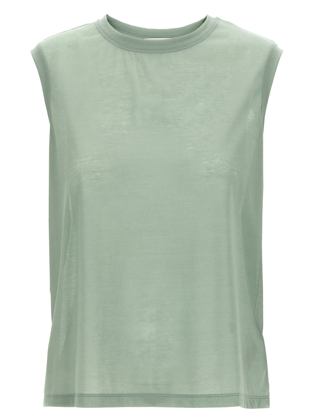 Bicolor Cotton Sleeveles T-Shirt