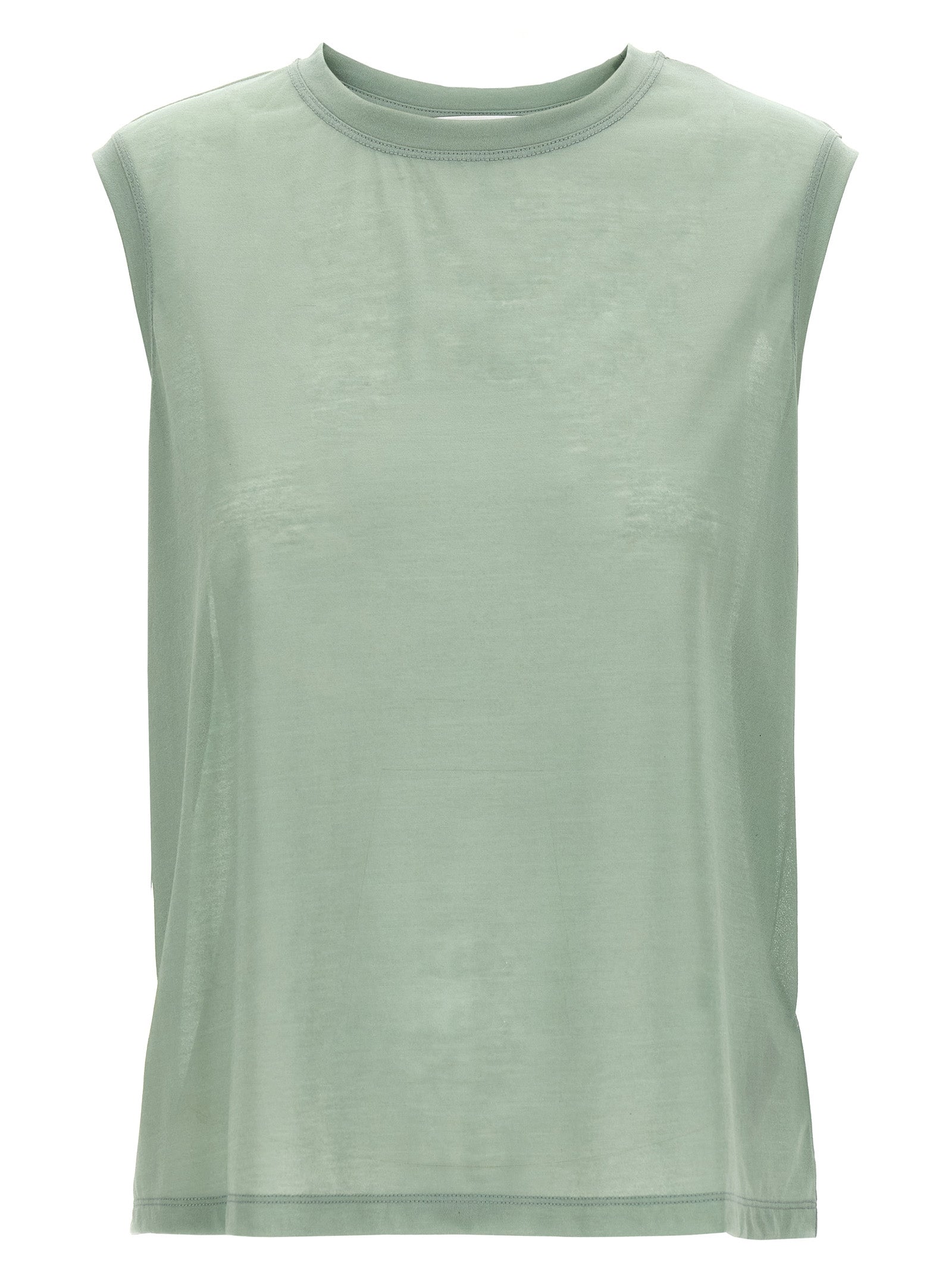 Bicolor Cotton Sleeveles T-Shirt