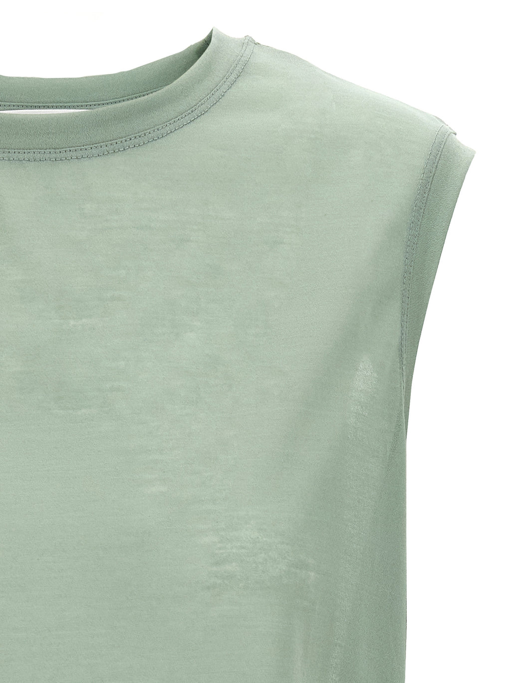 Bicolor Cotton Sleeveles T-Shirt