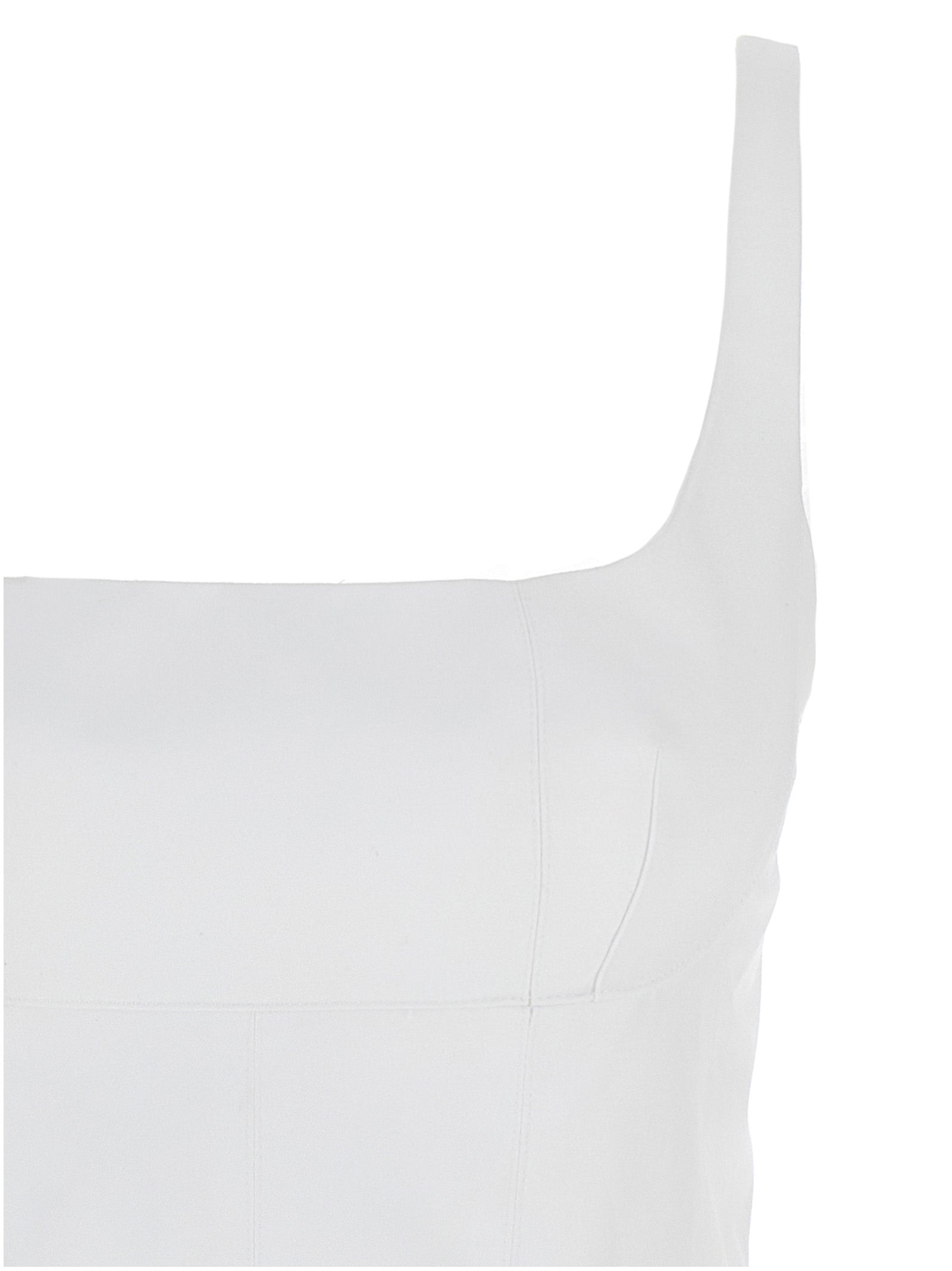 White Polyester Short Dress