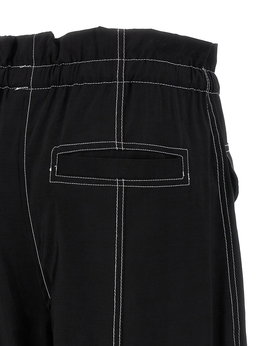 Black Viscose Casual Pants