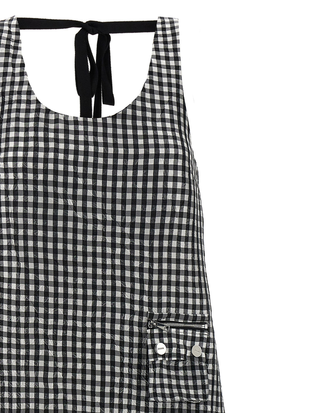 Black Polyester Midi Dress