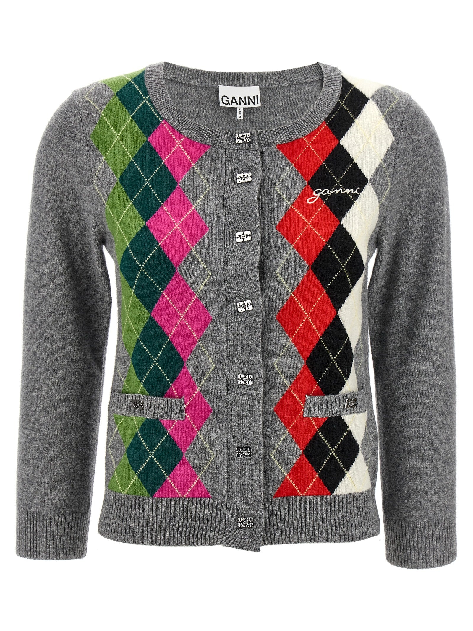 Gray Merino Wool Cardigan