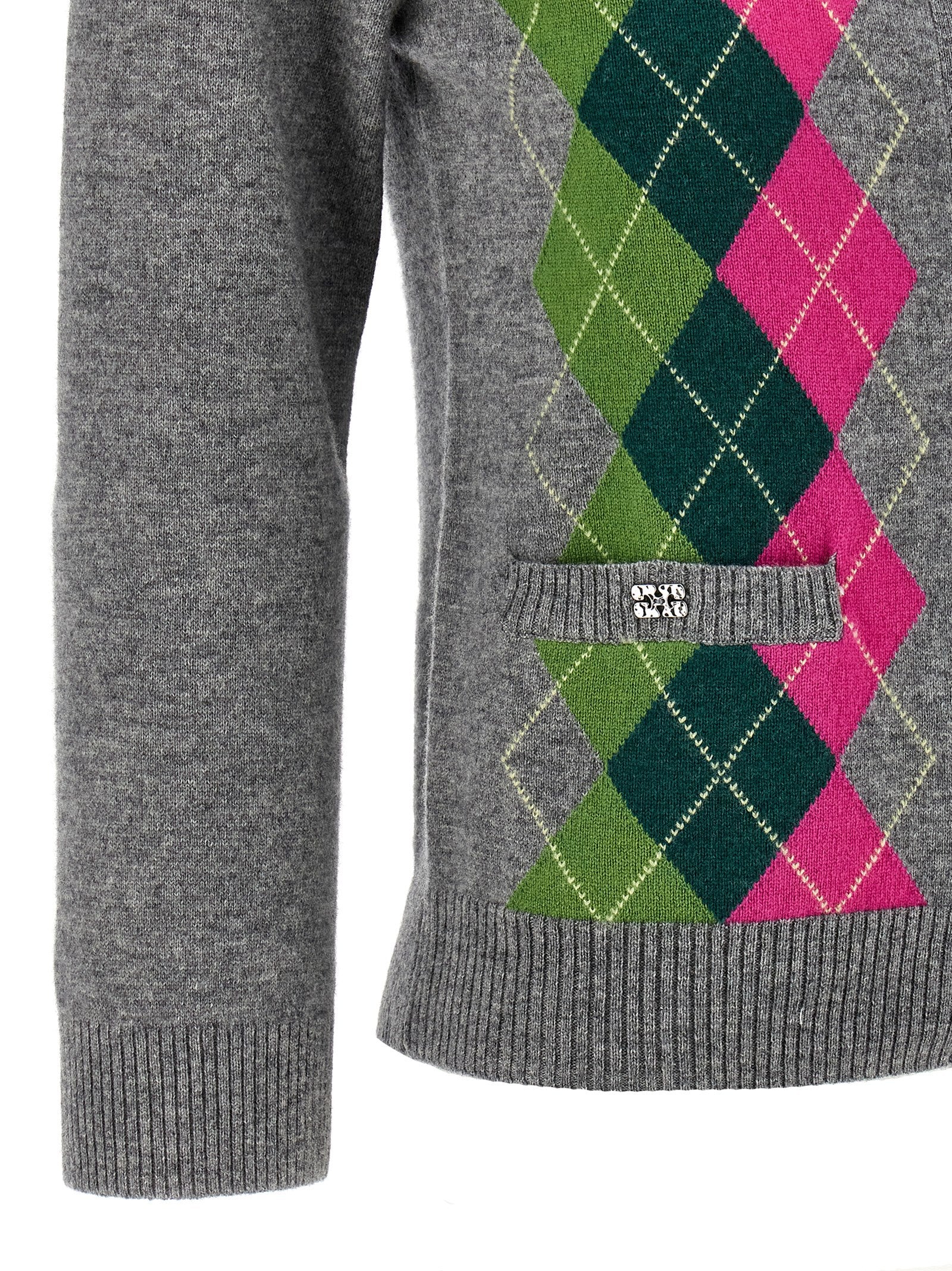 Gray Merino Wool Cardigan