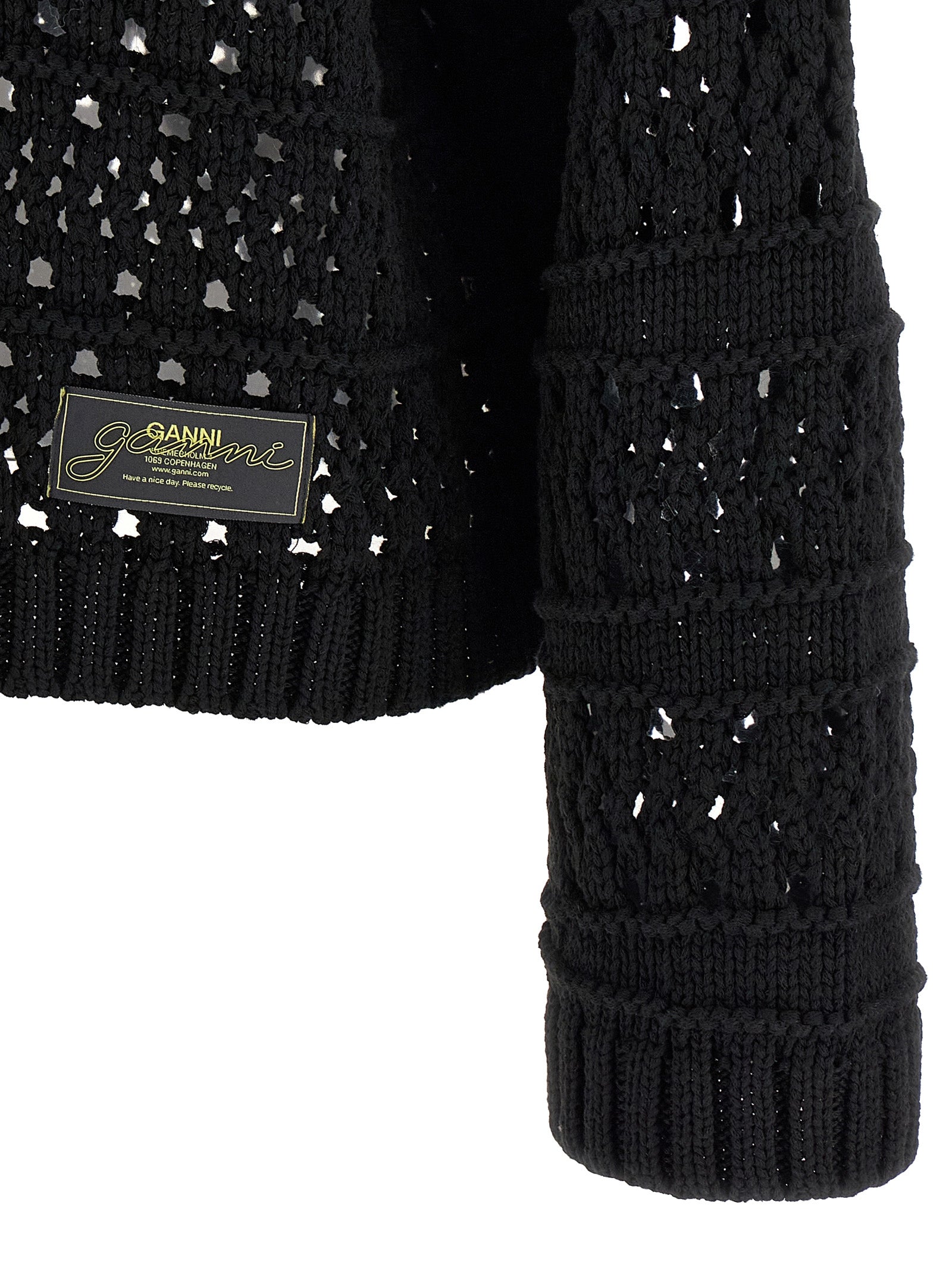Black Cotton Cardigan