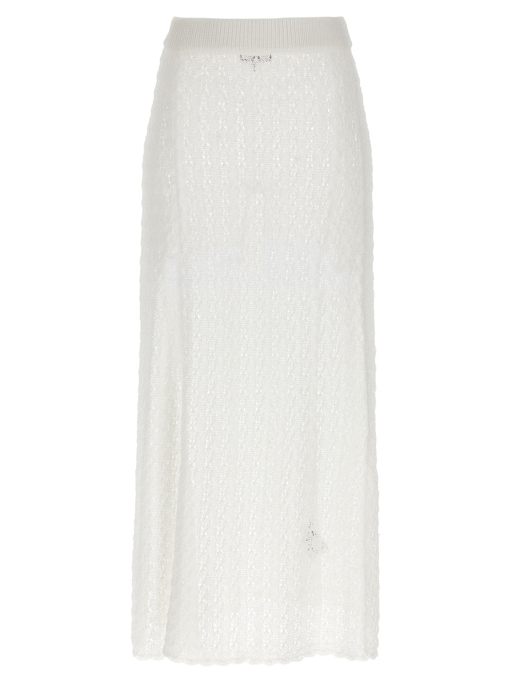 White Polyamide Mini Skirt