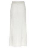 White Polyamide Mini Skirt