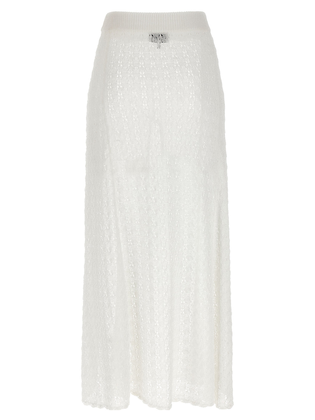 White Polyamide Mini Skirt
