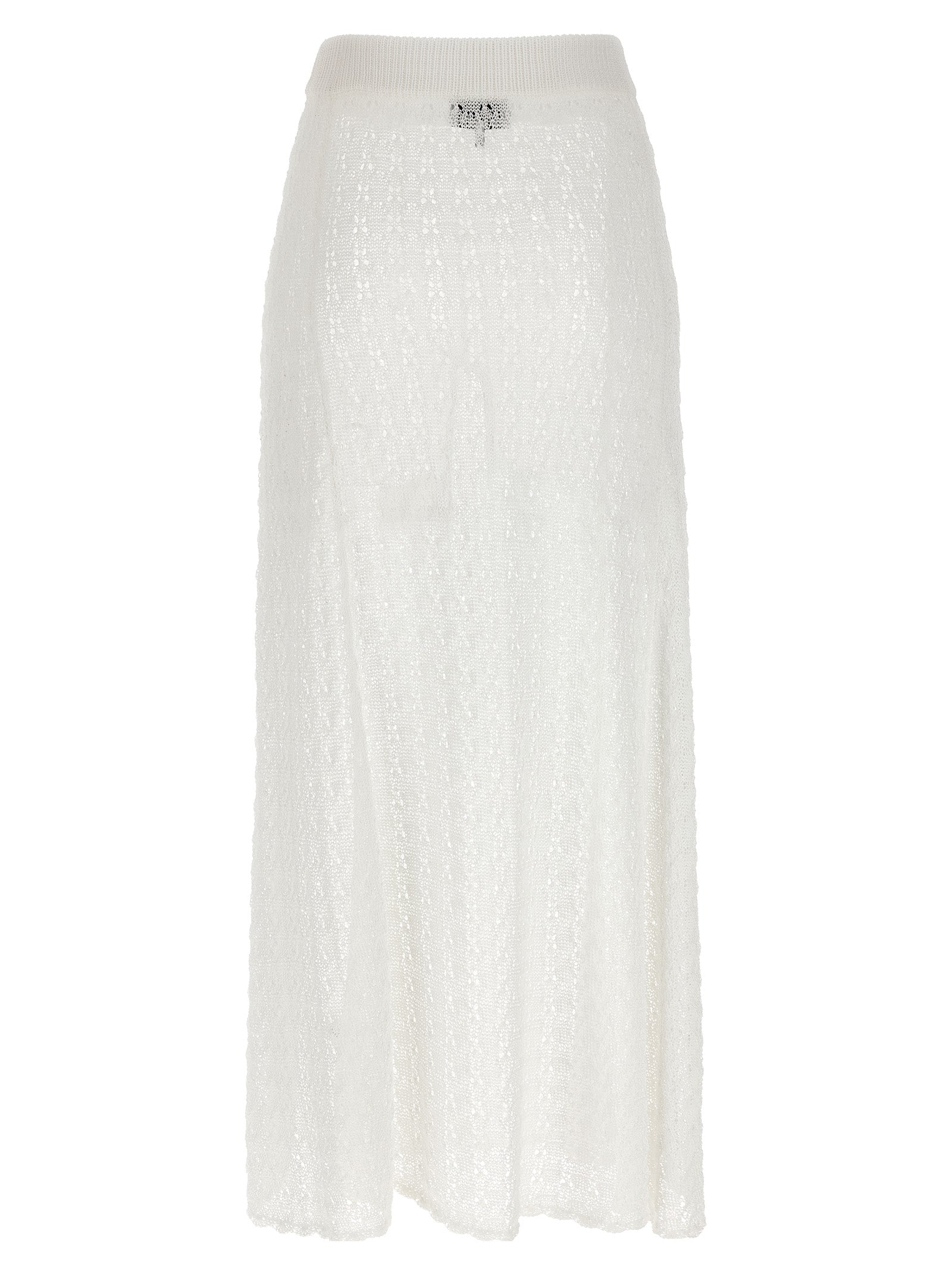 White Polyamide Mini Skirt