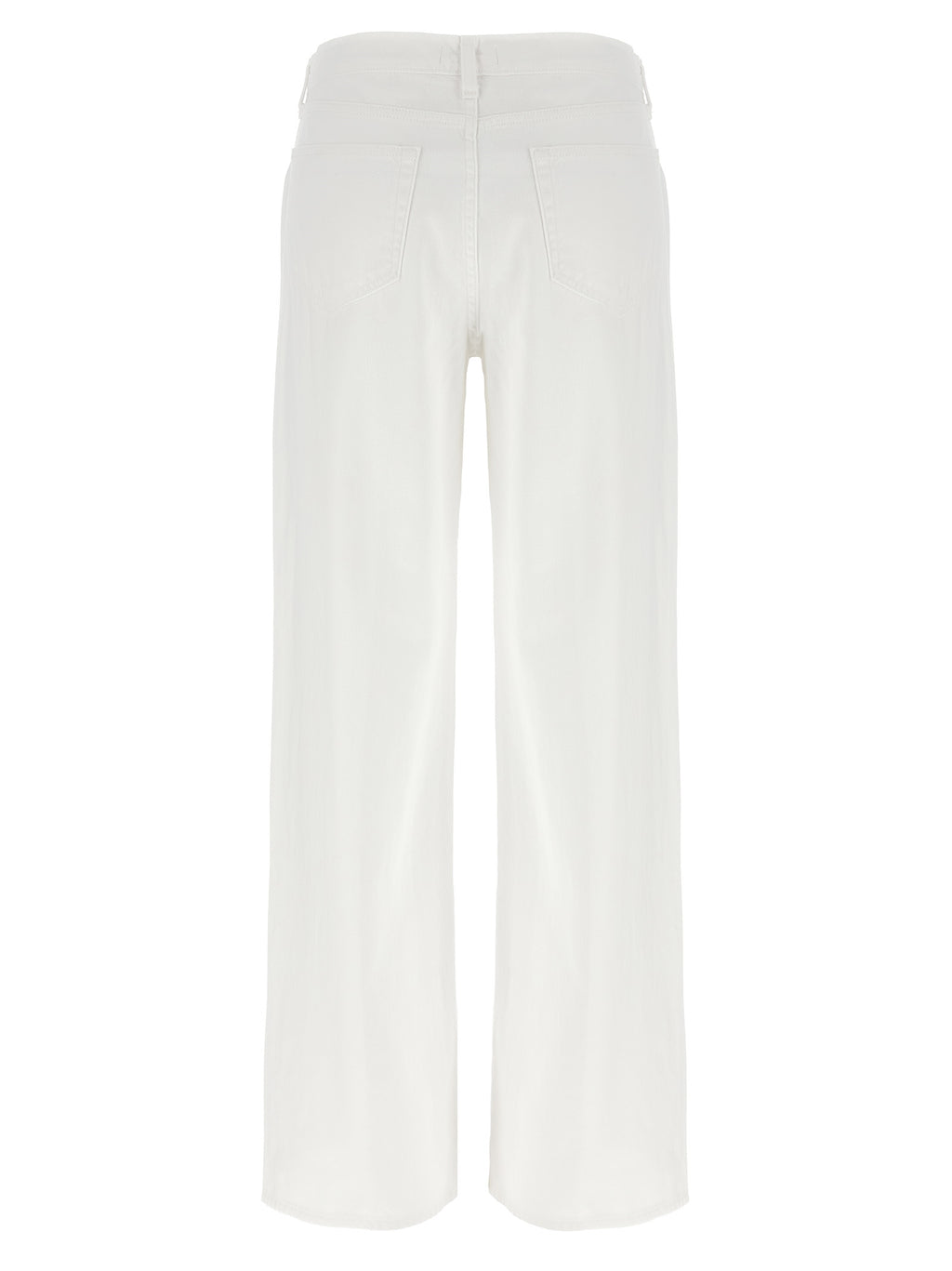 White Cotton High-Waisted Jean