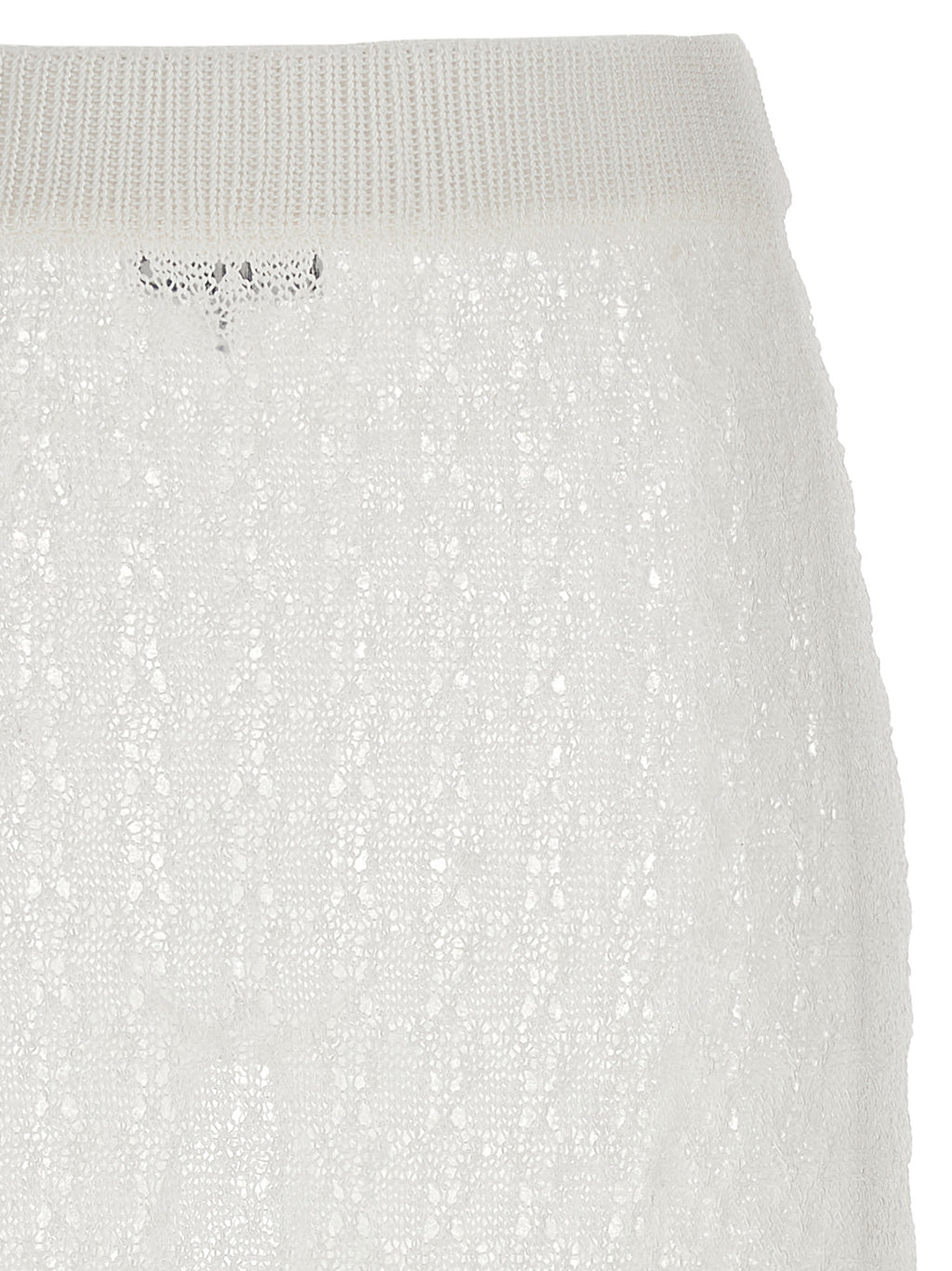 White Polyamide Mini Skirt