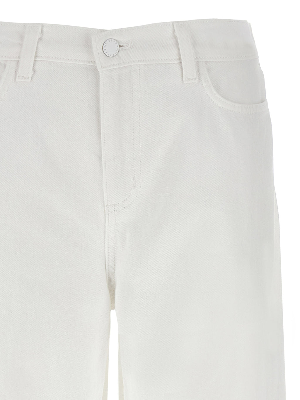 White Cotton High-Waisted Jean