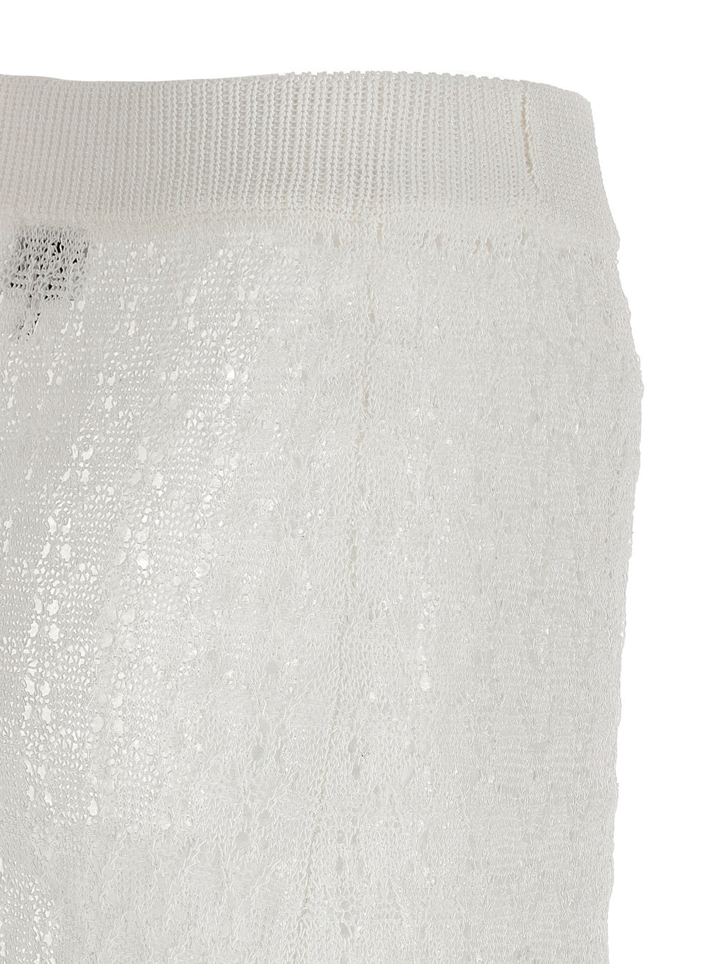 White Polyamide Mini Skirt