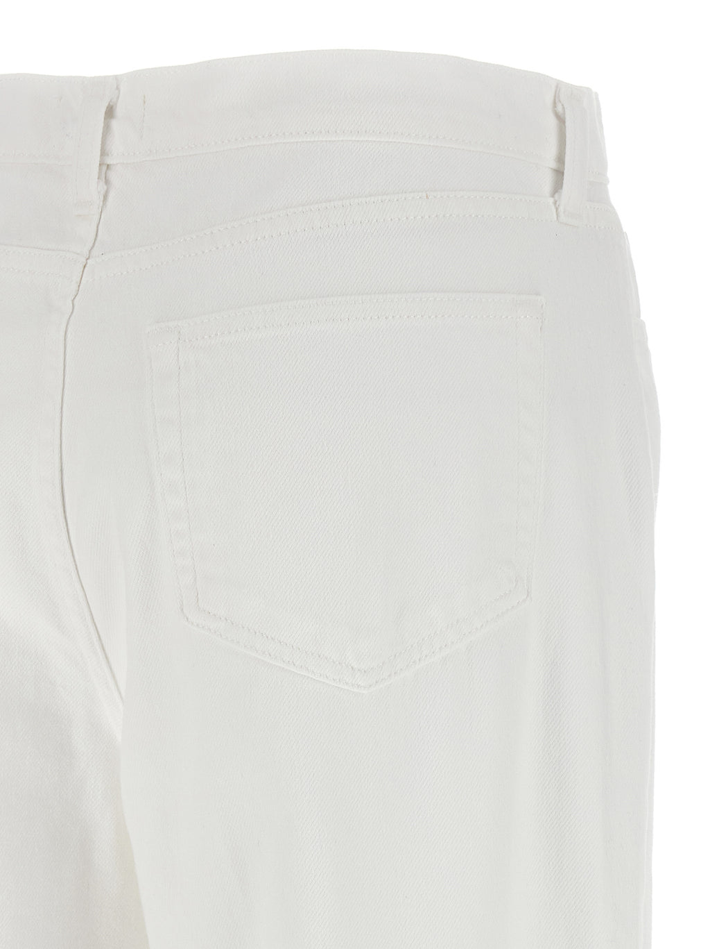 White Cotton High-Waisted Jean