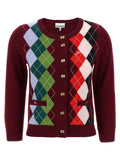 Bordeaux Merino Wool Cardigan